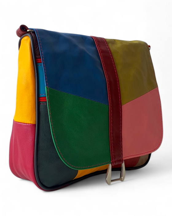 Geanta Dama Piele Naturala Multicolora Emi G04761 [3]