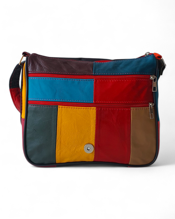 Geanta Dama Piele Naturala Multicolora Emi G04761 [5]