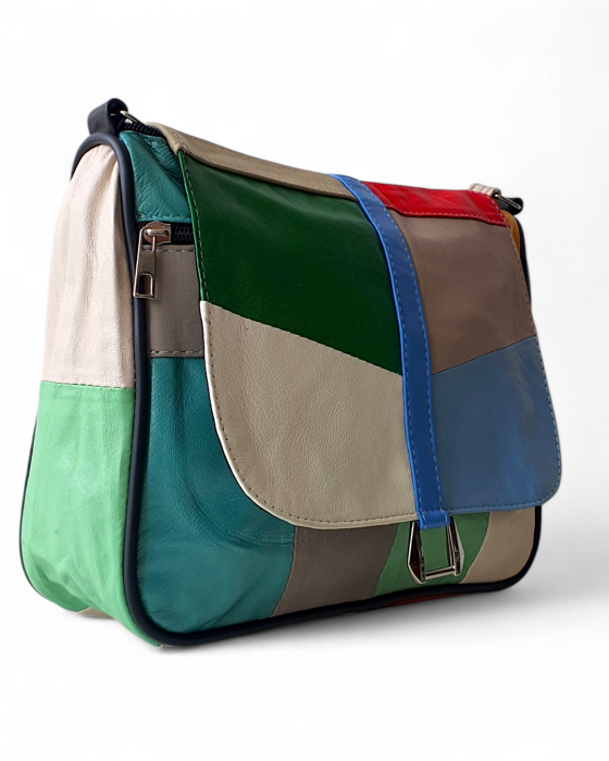 Geanta Dama Piele Naturala Multicolora Emi G04762 [3]