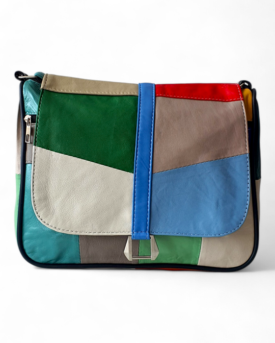 Geanta Dama Piele Naturala Multicolora Emi G04762 [2]