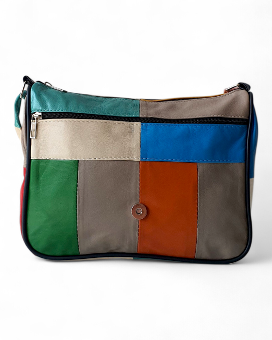 Geanta Dama Piele Naturala Multicolora Emi G04764 [5]