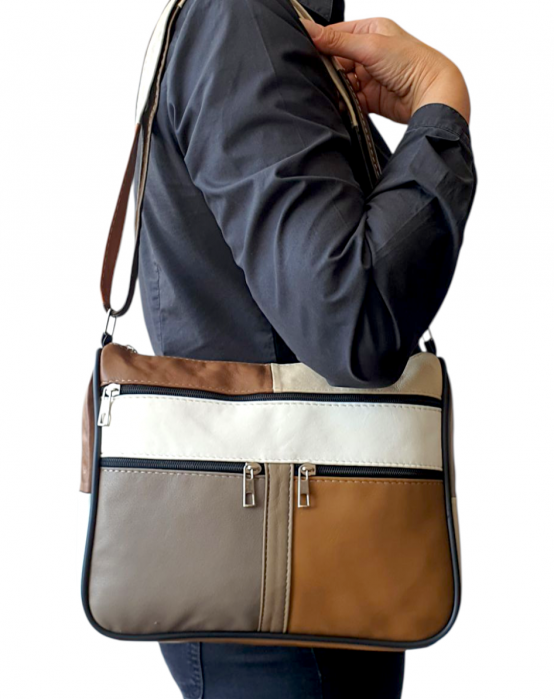 Geanta Dama Piele Naturala Multicolora Ero G04375 [5]