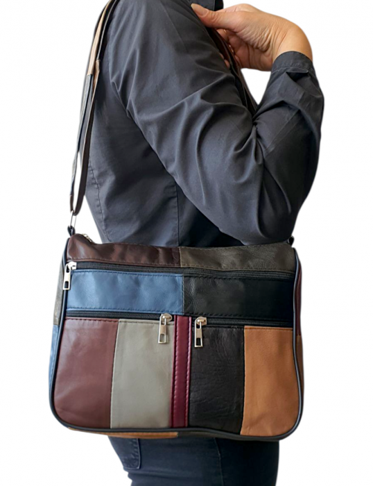 Geanta Dama Piele Naturala Multicolora Ero G04376 [6]