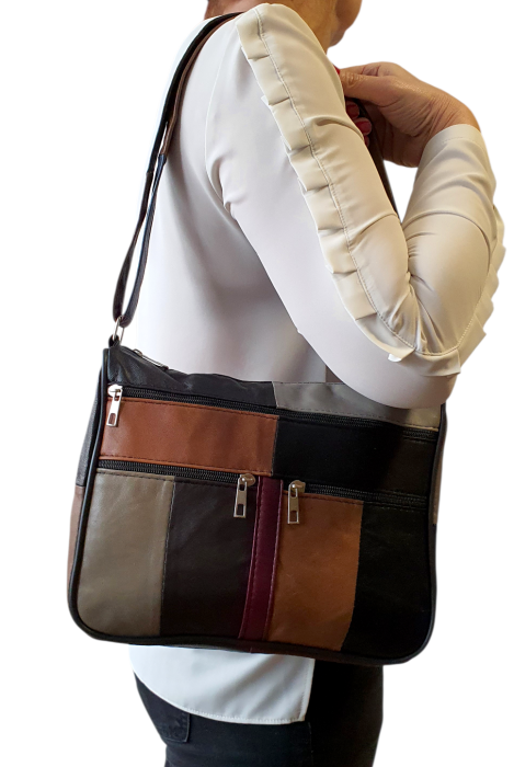 Geanta Dama Piele Naturala Multicolora Ero G04604 [5]