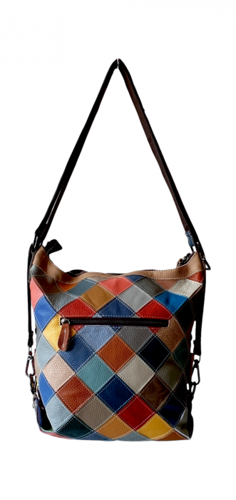 Geanta Dama Piele Naturala Multicolora Georgiana G03147 [4]