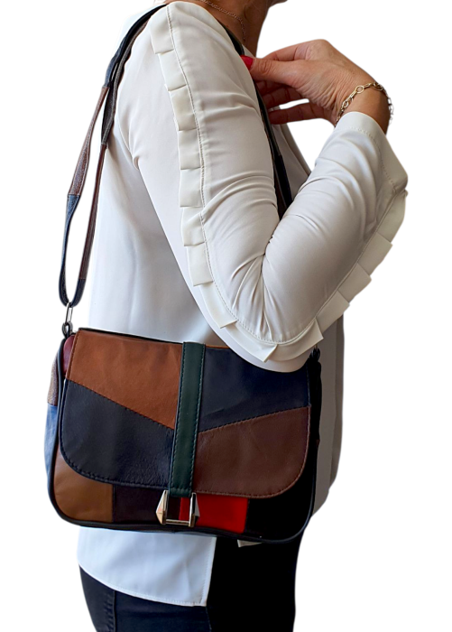 Geanta Dama Piele Naturala Multicolora Kendra G04525 [7]