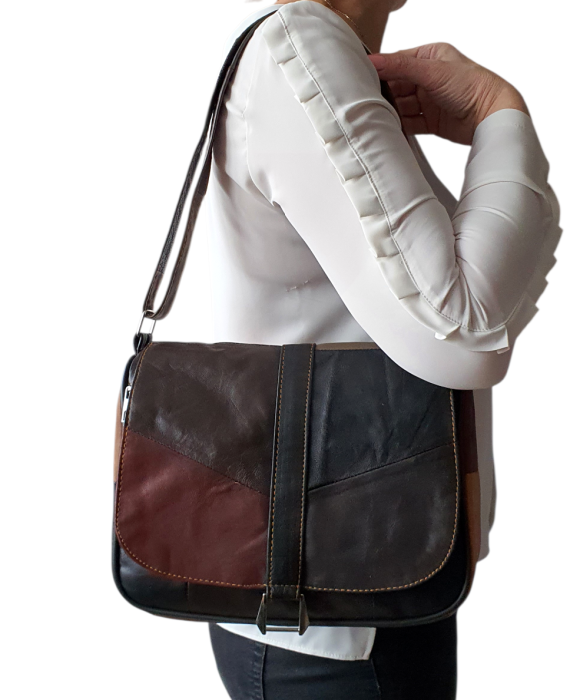 Geanta Dama Piele Naturala Multicolora Emi G04654 [7]