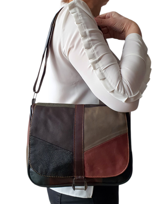 Geanta Dama Piele Naturala Multicolora Emi G04655 [7]