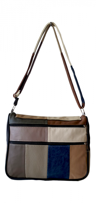 Geanta Dama Piele Naturala Multicolora Magda G04318 [4]