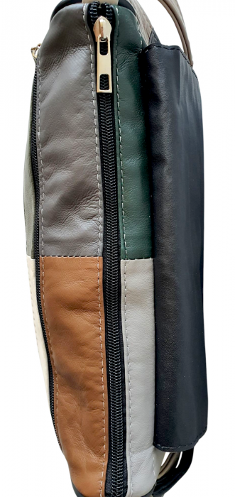 Geanta Dama Piele Naturala Multicolora Magda G04320 [6]
