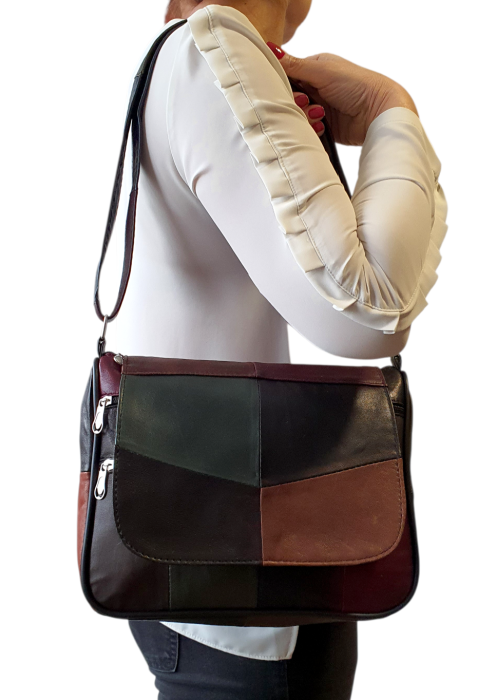 Geanta Dama Piele Naturala Multicolora Magda G04610 [7]