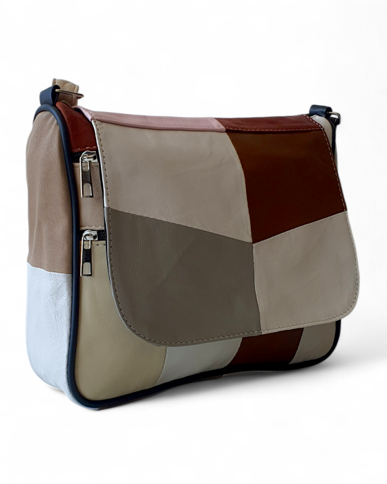 Geanta Dama Piele Naturala Multicolora Magda G04755 [3]