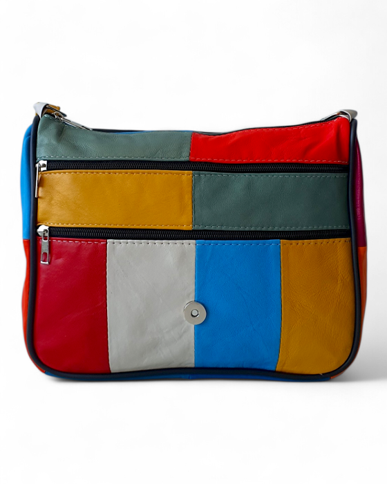 Geanta Dama Piele Naturala Multicolora Magda G04756 [5]