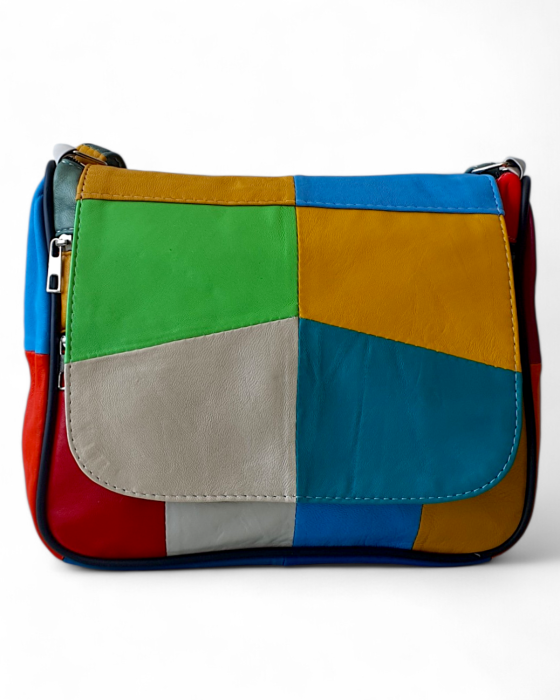 Geanta Dama Piele Naturala Multicolora Magda G04756 [2]