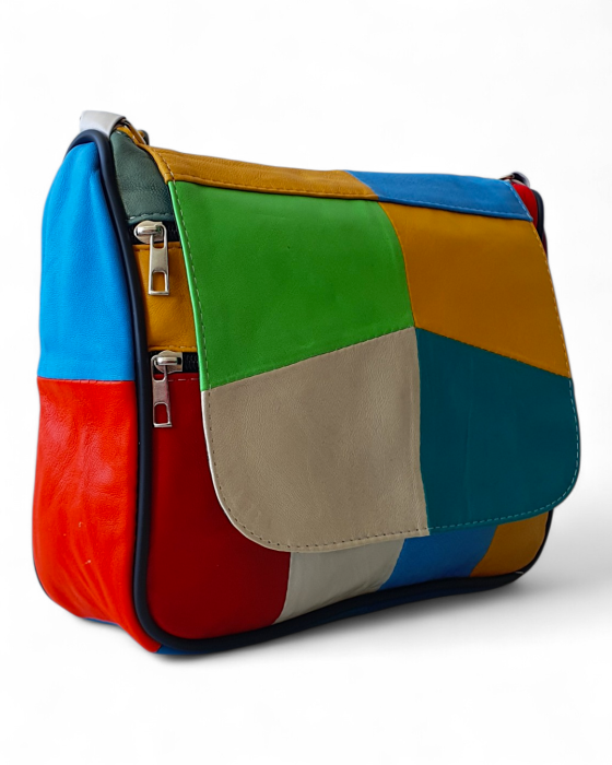 Geanta Dama Piele Naturala Multicolora Magda G04756 [3]