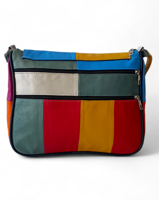 Geanta Dama Piele Naturala Multicolora Magda G04756 [4]