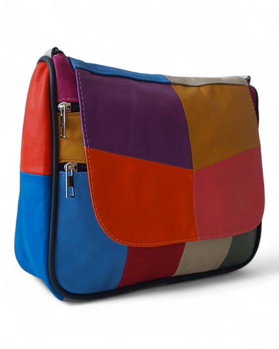 Geanta Dama Piele Naturala Multicolora Magda G04757 [3]