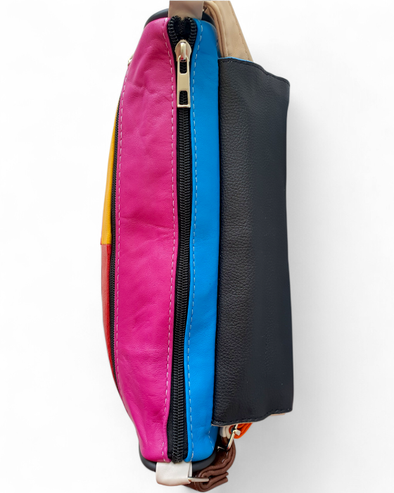 Geanta Dama Piele Naturala Multicolora Magda G04757 [6]
