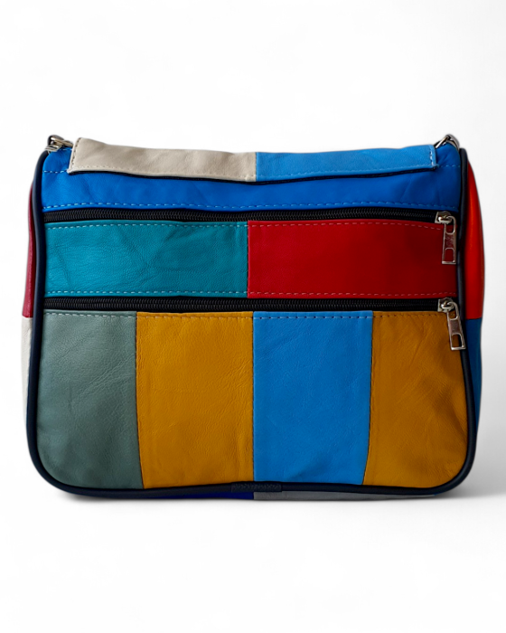 Geanta Dama Piele Naturala Multicolora Magda G04757 [4]