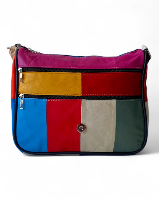 Geanta Dama Piele Naturala Multicolora Magda G04757 [5]