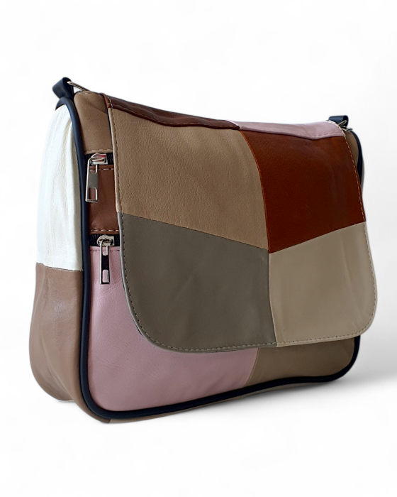 Geanta Dama Piele Naturala Multicolora Magda G04758 [3]