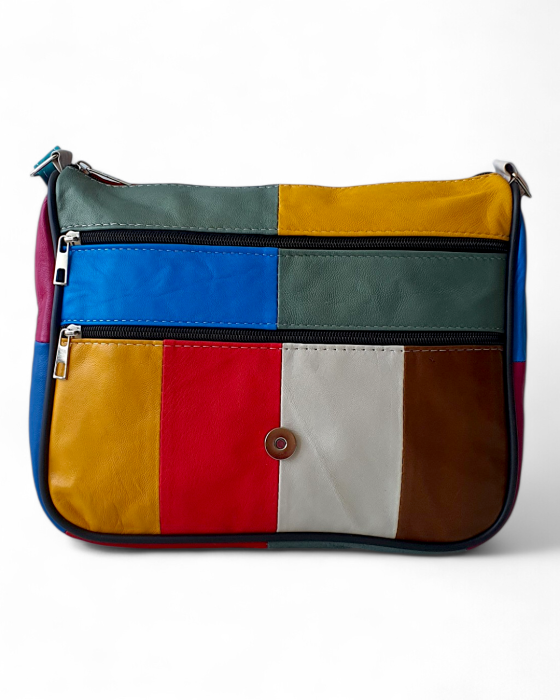 Geanta Dama Piele Naturala Multicolora Magda G04759 [5]