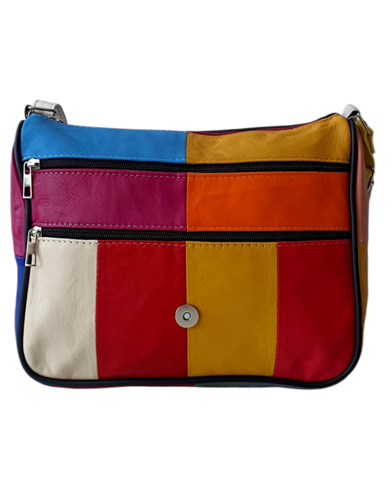 Geanta Dama Piele Naturala Multicolora Magda G04780 [5]