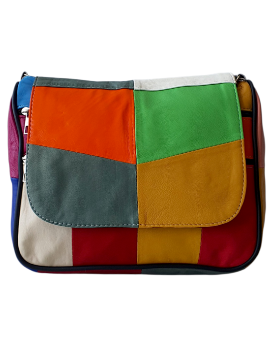 Geanta Dama Piele Naturala Multicolora Magda G04780 [2]