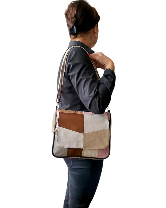Geanta Dama Piele Naturala Multicolora Magda G04781 [7]