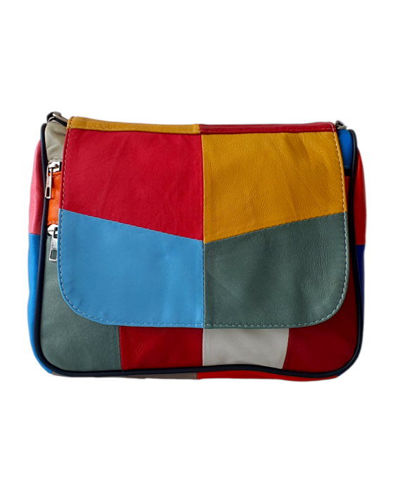 Geanta Dama Piele Naturala Multicolora Magda G04782 [2]