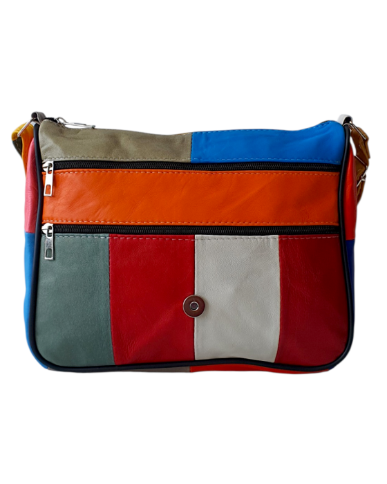 Geanta Dama Piele Naturala Multicolora Magda G04782 [5]