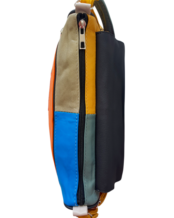 Geanta Dama Piele Naturala Multicolora Magda G04782 [6]
