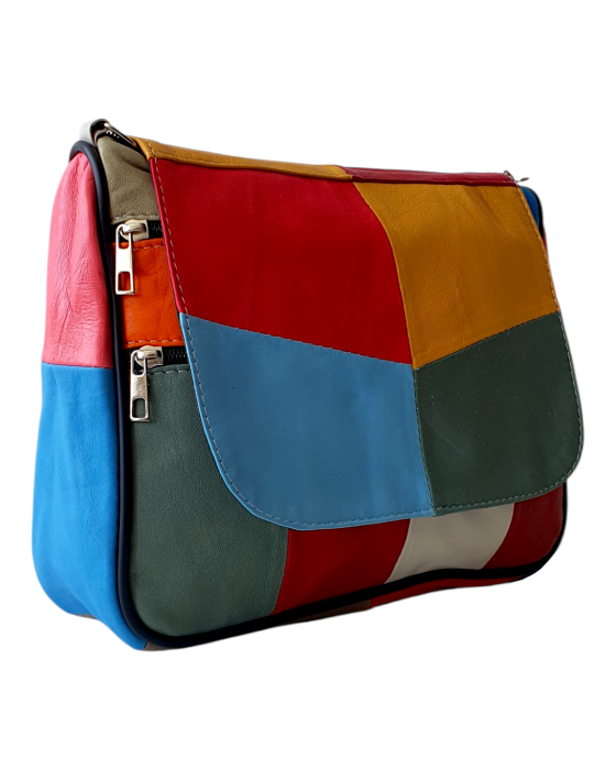 Geanta Dama Piele Naturala Multicolora Magda G04782 [3]