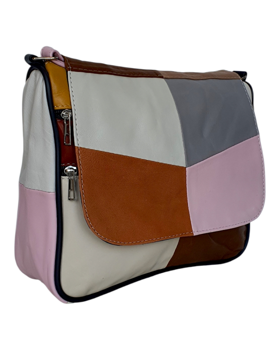 Geanta Dama Piele Naturala Multicolora Magda G04815 [3]