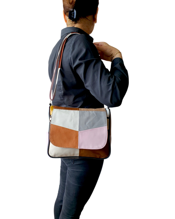 Geanta Dama Piele Naturala Multicolora Magda G04815 [7]