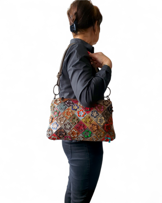 Geanta Dama Piele Naturala Multicolora Milano G04770 [6]