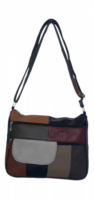 Geanta Dama Piele Naturala Multicolora Ruxandra G04363 [2]