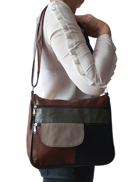 Geanta Dama Piele Naturala Multicolora Ruxandra G04631 [6]