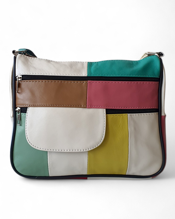 Geanta Dama Piele Naturala Multicolora Ruxandra G04750 [2]