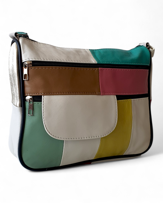Geanta Dama Piele Naturala Multicolora Ruxandra G04750 [3]