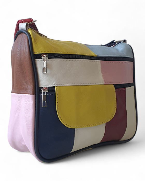 Geanta Dama Piele Naturala Multicolora Ruxandra G04754 [3]