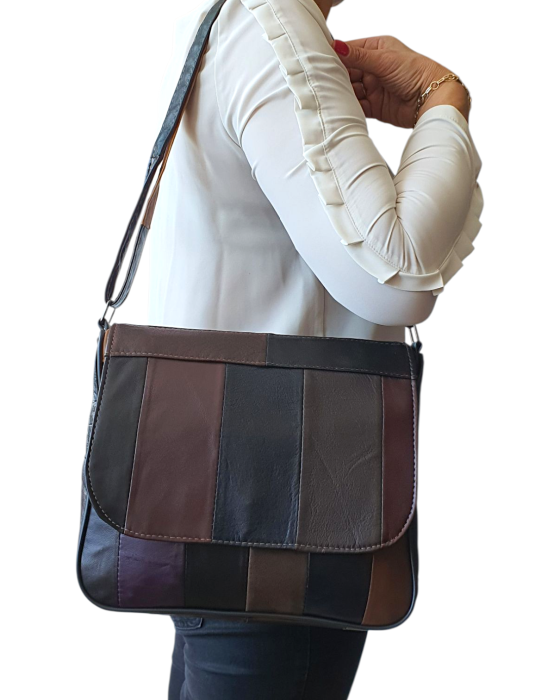 Geanta Dama Piele Naturala Multicolora Svetlana G04471 [7]