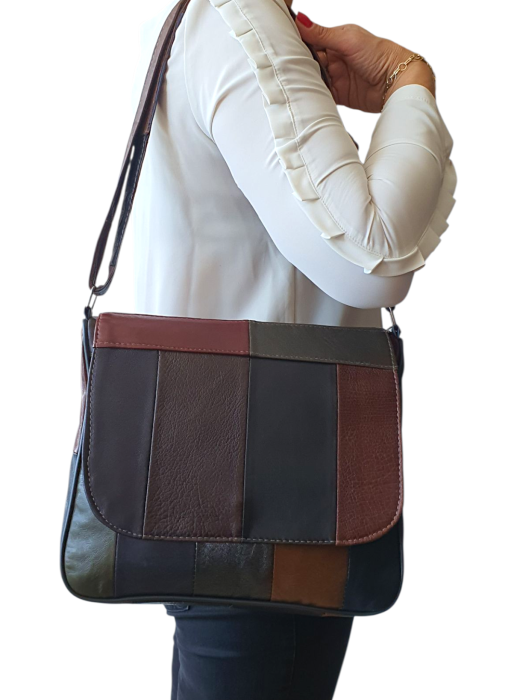 Geanta Dama Piele Naturala Multicolora Svetlana G04472 [7]