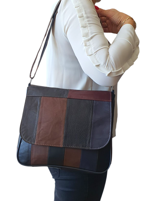 Geanta Dama Piele Naturala Multicolora Svetlana G04473 [7]