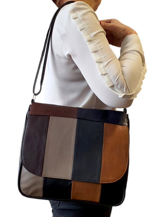 Geanta Dama Piele Naturala Multicolora Svetlana G04606 [7]