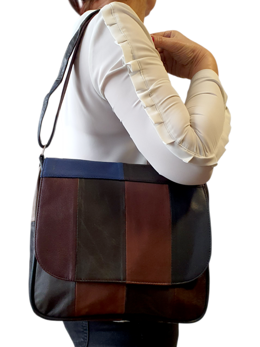 Geanta Dama Piele Naturala Multicolora Svetlana G04608 [7]