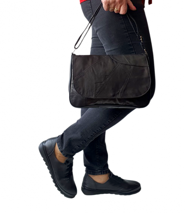 Geanta Dama Piele Naturala Neagra Ada G04066 [7]
