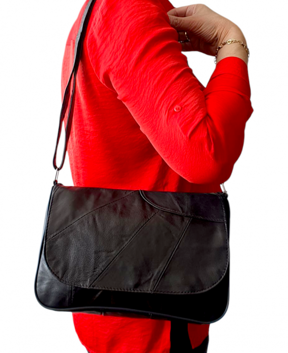 Geanta Dama Piele Naturala Neagra Ada G04066 [8]