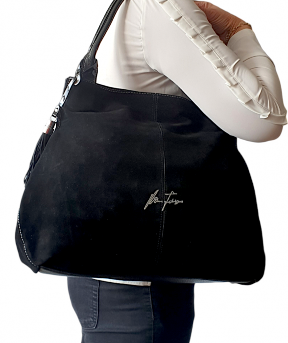Geanta Dama  Piele Naturala Neagra Anca G03967 [5]