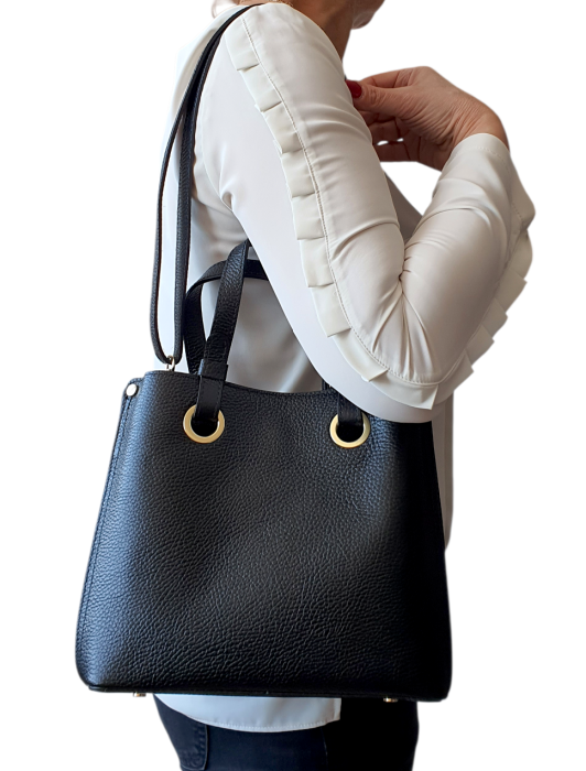 Geanta Dama Piele Naturala Neagra Artemis G04616 [7]